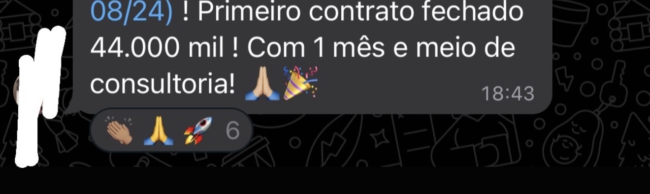 Prova de resultado: R$ 44.000 — Nome do cliente